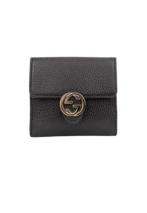 gucci wallet interlock black|original Gucci wallet.